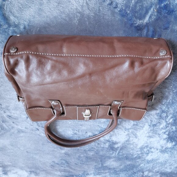 Michael Kors Women’s Brown Crossbody Leather Bag with Lock and Key - Picture 9 of 9